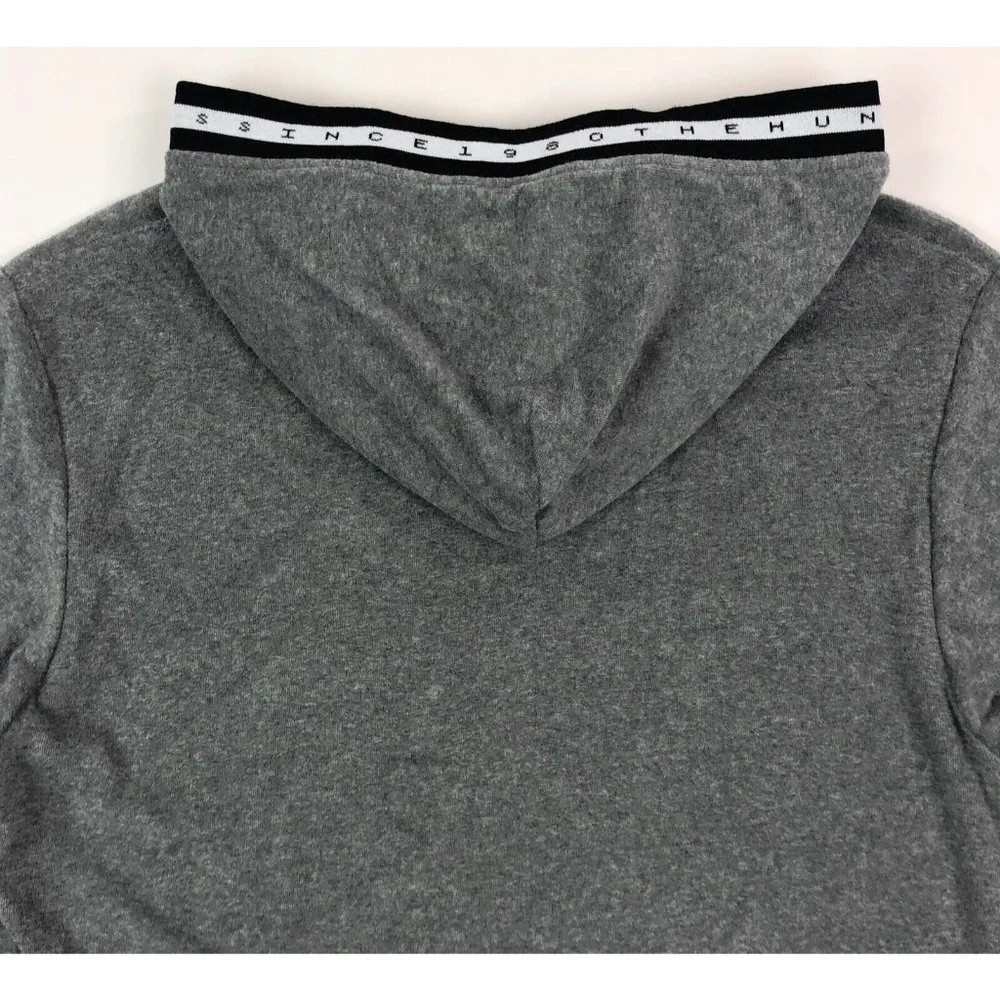 The Hundreds Marvin Mens Large Short Sleeve Hoodie Sweatshirt Gray Terry Cloth - Picture 11 of 12